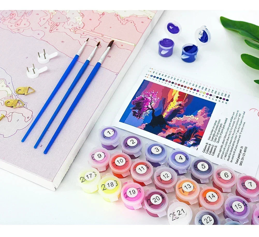 Stardust Fantasy – DIY Paint by Numbers Oil Painting Kit for Adults | Cosmic Dream Art