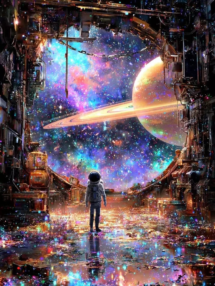 Stardust Fantasy – DIY Paint by Numbers Oil Painting Kit for Adults | Cosmic Dream Art