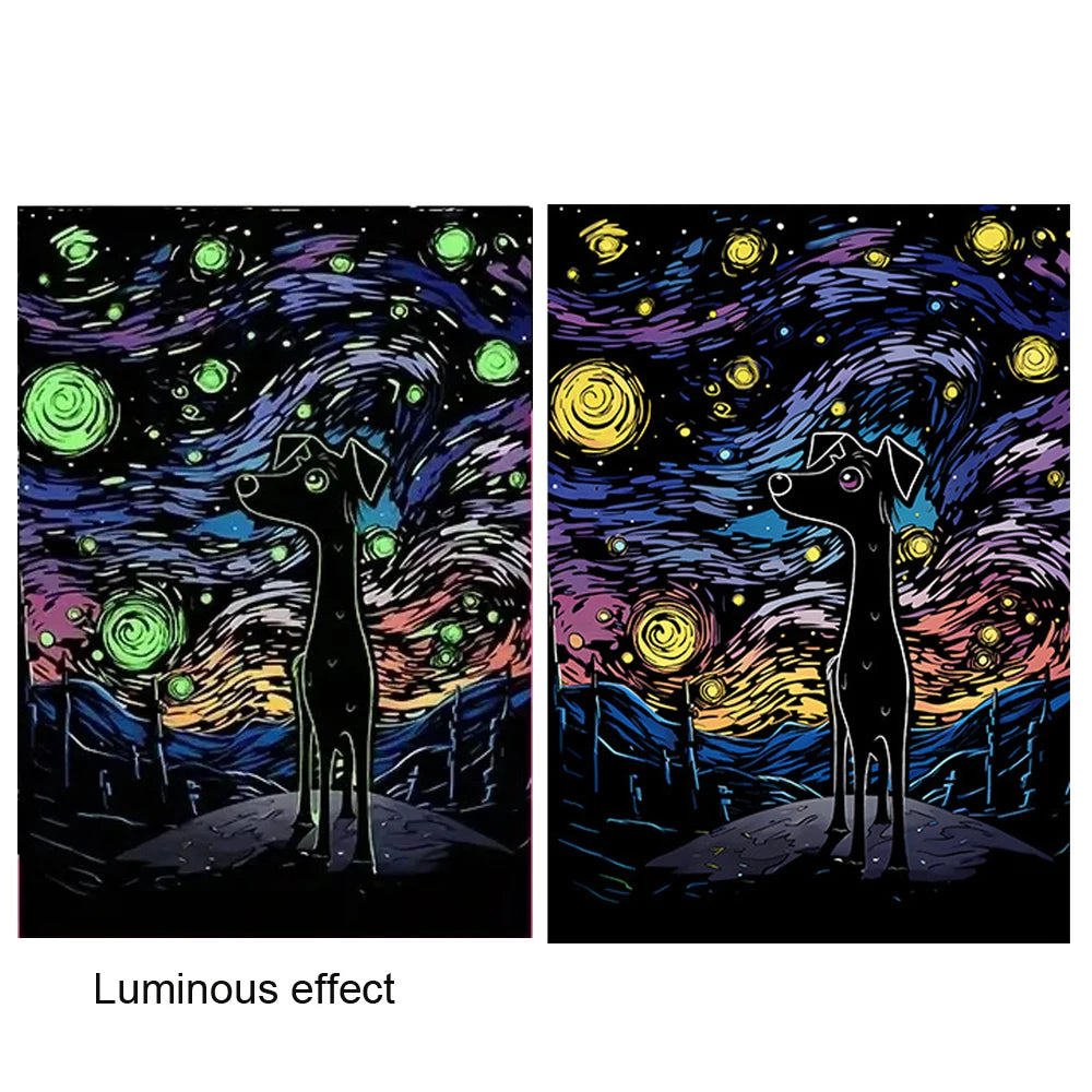 Glow-in-the-Dark Scratch Art Kit for Adults – 2pcs Rainbow Scratch Paper | Relaxing Mindful Craft Gift