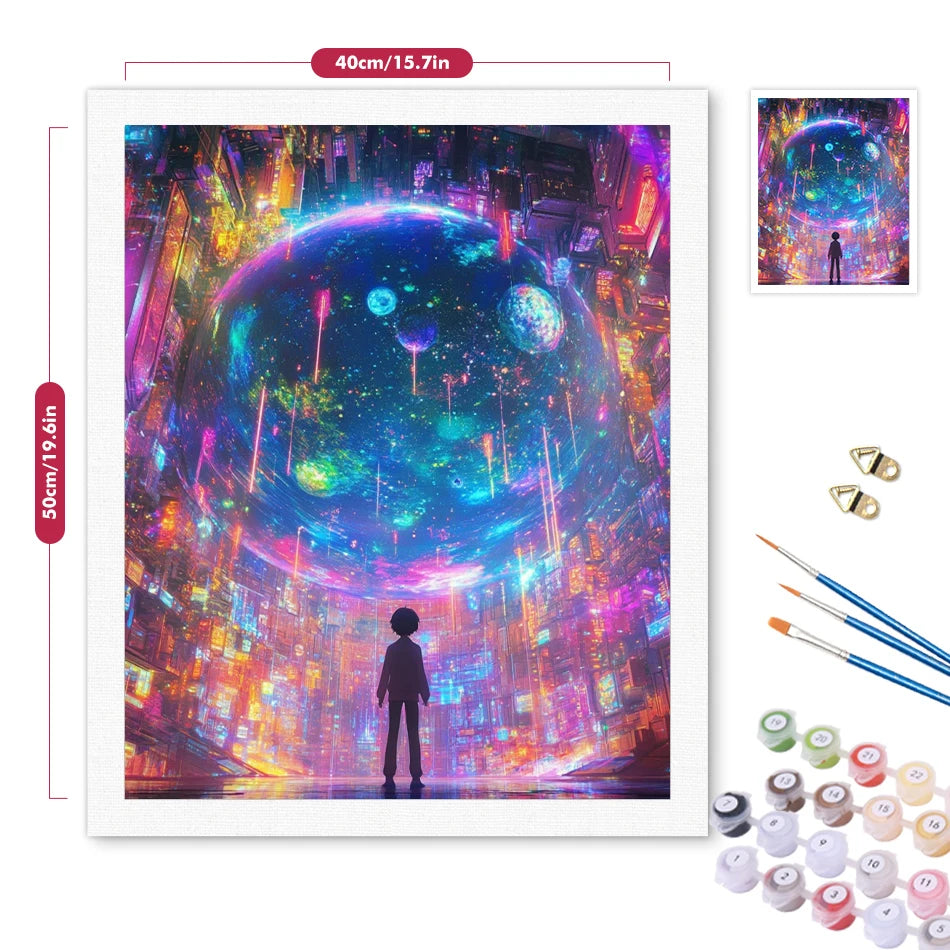 Stardust Fantasy – DIY Paint by Numbers Oil Painting Kit for Adults | Cosmic Dream Art