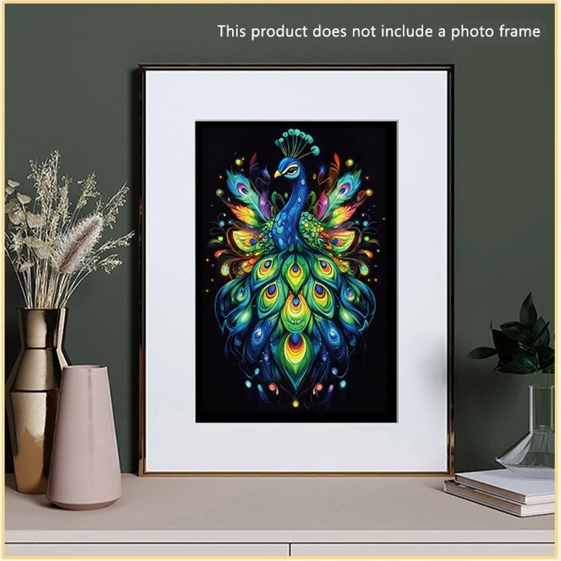 4 Pcs/Set A4 DIY Scratch Painting Sea World Butterfly Peacock Whale Noctilucent Scratch Painting Drawing Artistic Work