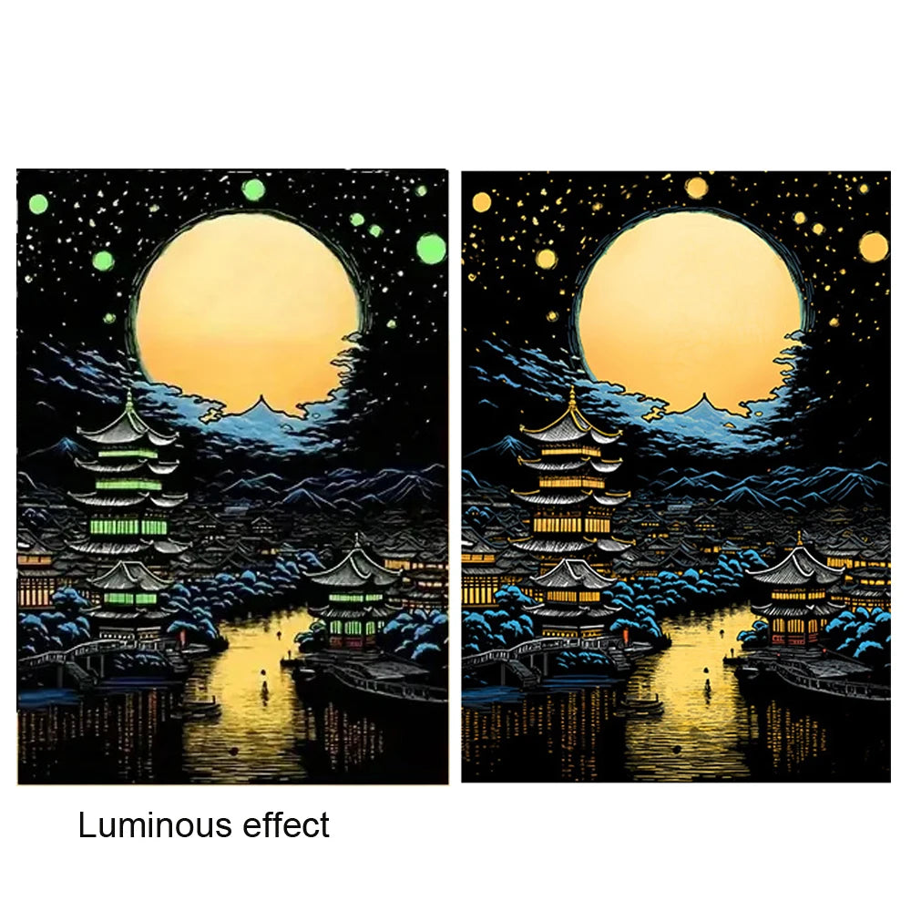 Glow-in-the-Dark Scratch Art Kit for Adults – 2pcs Rainbow Scratch Paper | Relaxing Mindful Craft Gift