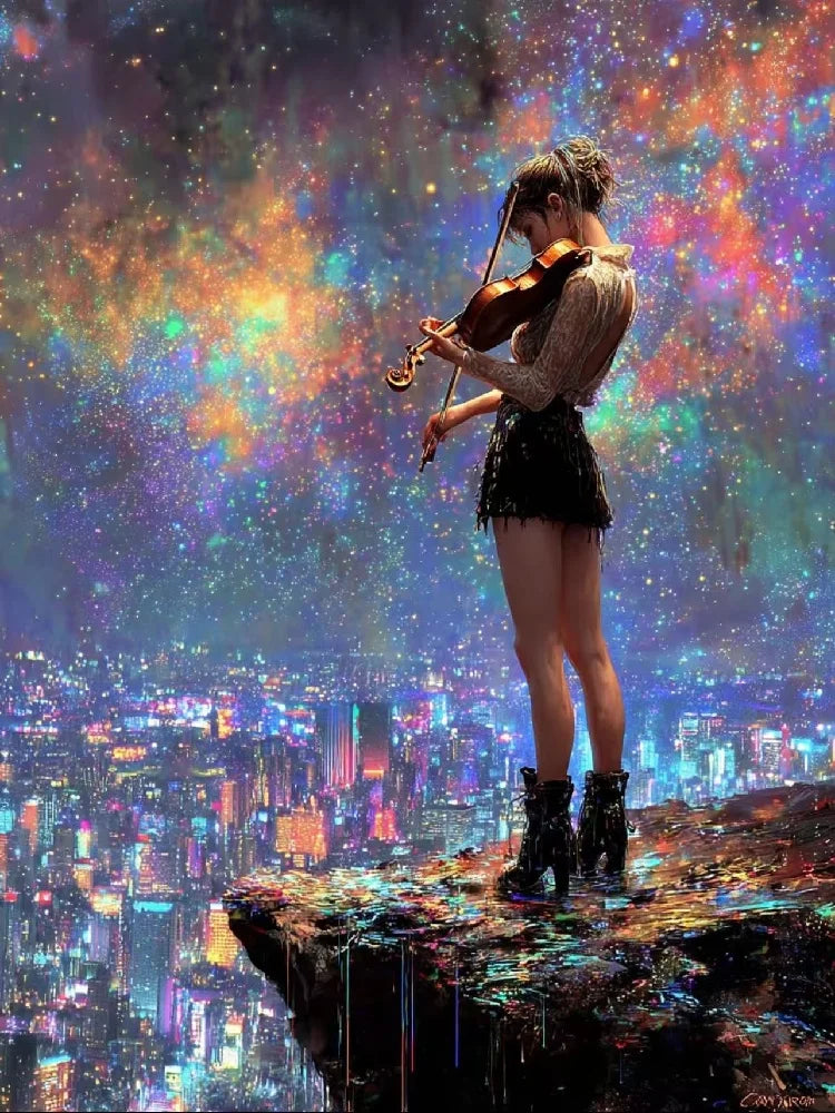 Stardust Fantasy – DIY Paint by Numbers Oil Painting Kit for Adults | Cosmic Dream Art