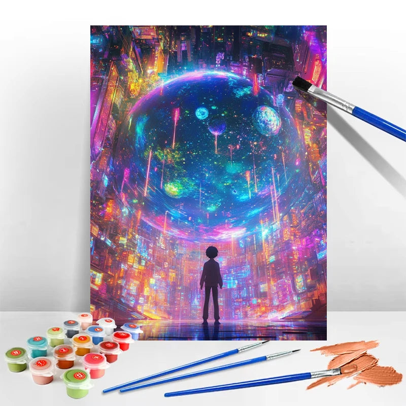 Stardust Fantasy – DIY Paint by Numbers Oil Painting Kit for Adults | Cosmic Dream Art
